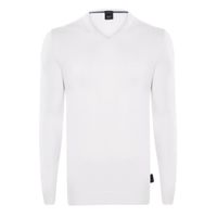 PULL HUGO BOSS Pull Col V - Homme - Blanc PULL HUGO BOSS Pull Col V - Homme - Blanc