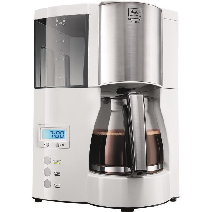 Cafetiere programmable Optima Timer 100801 WH MELITTA