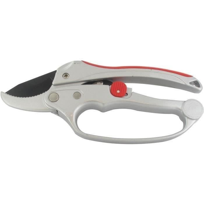 JARDIN PRATIQUE Secateur a cremaillere OZAKI - Corps en aluminium - Poignee  anti-derapant