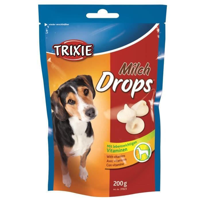 TRIXIE Pastilles Drops au lait - Pour chien - 200g