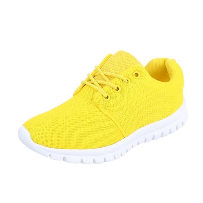 Jaune jaune Chaussures sport Jaune 41 femme Sneakers chaussures CWrxBode