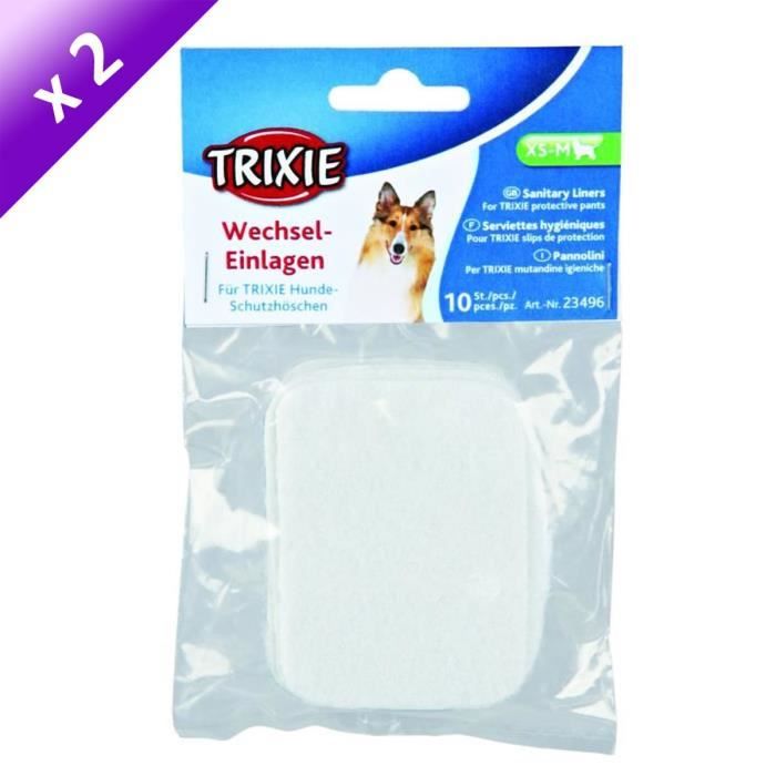 TRIXIE Lot de 2 Serviettes hygiéniques pour chien