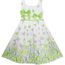 Sunny Fashion Robe Fille Papillon Vert Double Nœud Papillon été Plage Enfants 4 12 Ans