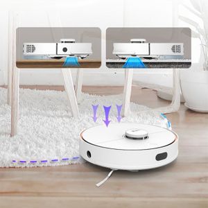 Excelvan D35 Aspirateur robot 1600Pa, 60dB, Batterie lithium-ion de 2 600 mAh, Capteurs anti-chute et anti-collision Excelvan D35 Aspirateur robot 1600Pa, 60dB, Batterie lithium-ion de 2 600 mAh, Capteurs anti-chute et anti-collision