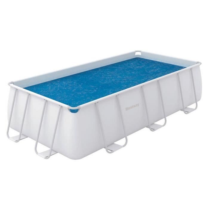 BESTWAY Bâche solaire 380x180cm pour piscine Frame Pool 404x201cm
