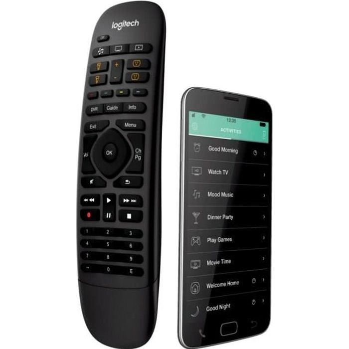 Logitech Télécommande universelle Harmony Companion - 8 en 1 - Actions à commande directe - Activités programmables