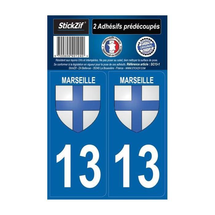 STICKZIF 2 Autocollants City 13 Marseille SC13-1