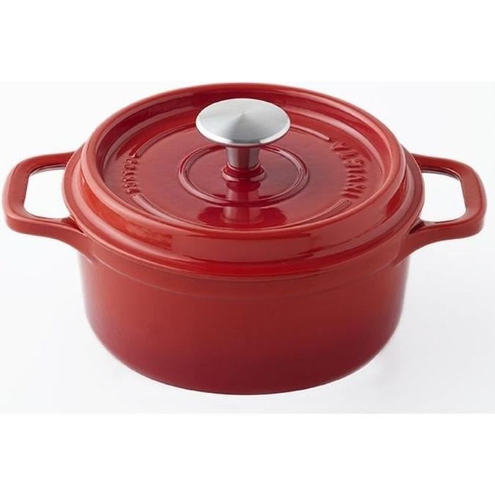 INVICTA Cocotte ronde - Ø 24 cm - Rubis - Tous feux dont induction