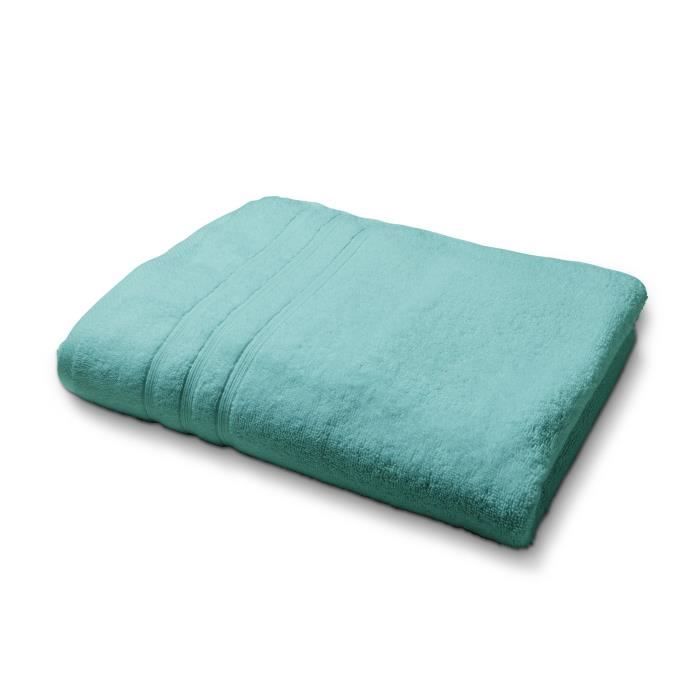 TODAY Drap de bain - 100% coton 500 g/m²- 70 x 130 cm - Vert diabolo menthe