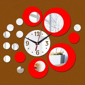Pendule Murale Design Rouge Achat Vente Pas Cher