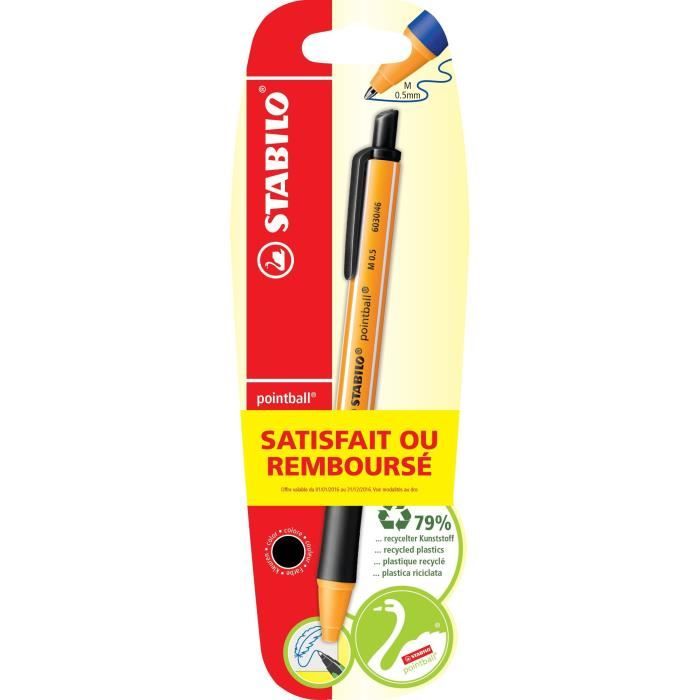 STABILO pointball - stylo-bille - noir