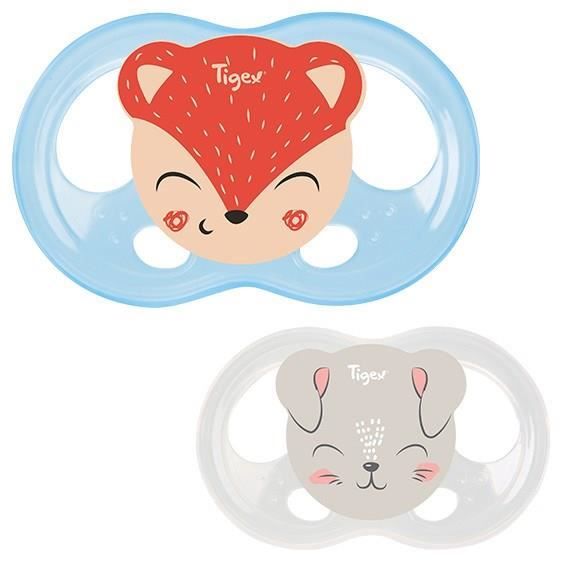 TIGEX 2 Sucettes Soft Touch Silicone Taille 0 6 m Ourson Chat