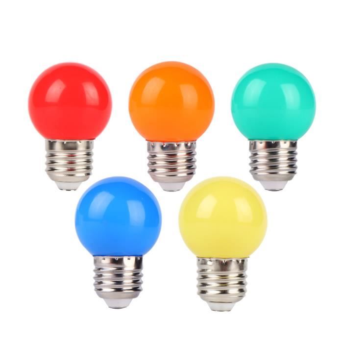 10w 100lm Lot De Lampes Ac220v 5 Spot Led À 70 Équivalent Coloré Couleurs Ampoules E27 1w qVpzLSGUMj