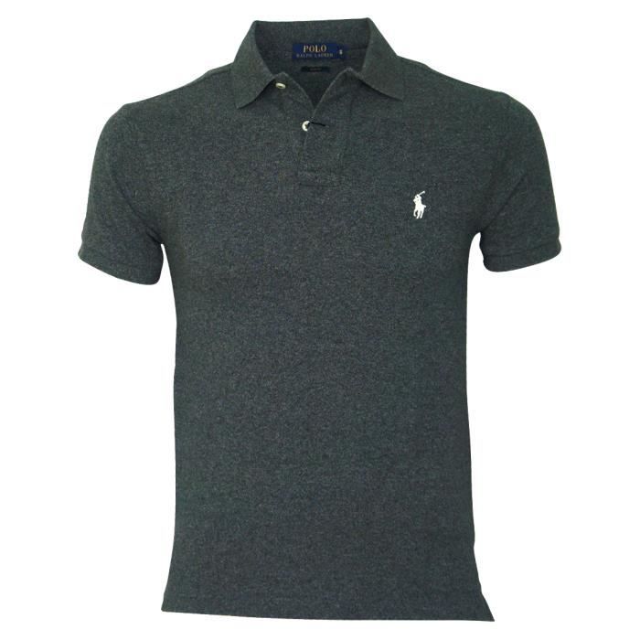 Polo Foncé Manche Ralph Lauren Gris Courte TFclK1uJ3