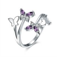 BAGUE - ANNEAU BG1541 Bague cadeau strass réglable double ouvertu BAGUE - ANNEAU BG1541 Bague cadeau strass réglable double ouvertu