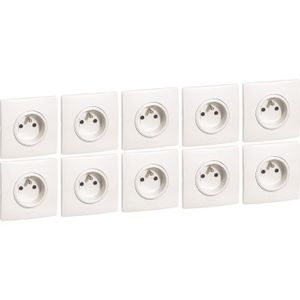 LEGRAND Lot Neptune 10 prises de courant avec terre 2P+T