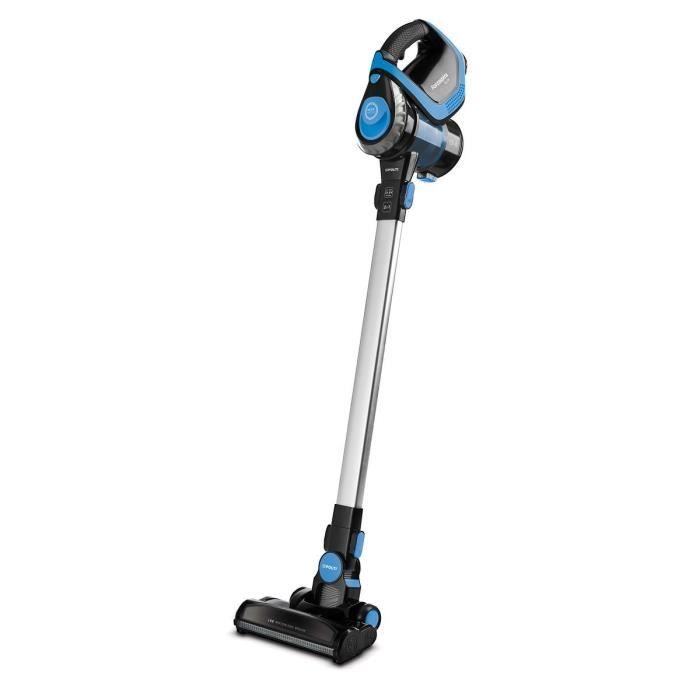 Polti SLIM SR100 Aspirateur balai sans fil 2 en 1 - autonomie jusqu'à 50 min - filtre Hepa - brosse motorisée avec voyant LED – noir