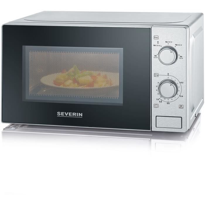SEVERIN 7895 - Micro-ondes - 20 L - 700 W - Diamètre plateau 25,4 cm - Noir inox