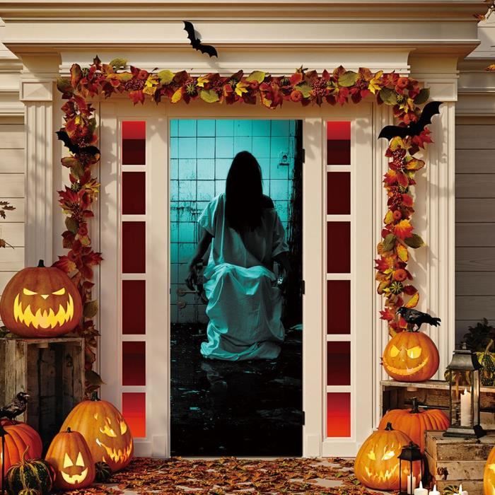 Love Halloween Decoration Maison Hantee Fenetre De Porte Couverture