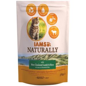 IAMS Naturally Croquettes Agneau Nouvelle-Zélande & Riz - Toutes races - 270 g - Pour chat adulte