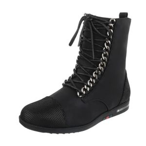 BOTTINE Chaussures femme bottine lacet Bottes noir 41