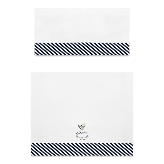 ABSORBA Parure Berceau 3 pièces Bord de mer - 100% coton