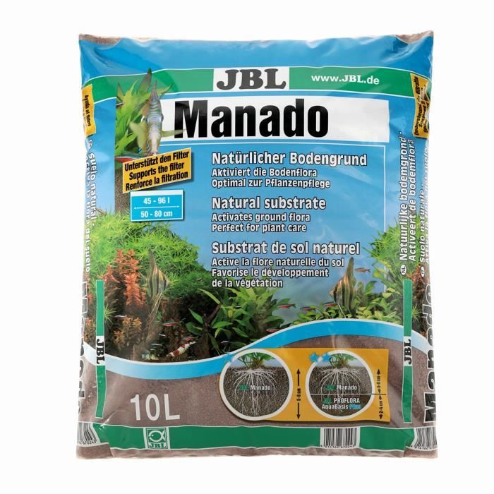 JBL Substrat de sol Manado - Pour plantes d'aquarium - 10l
