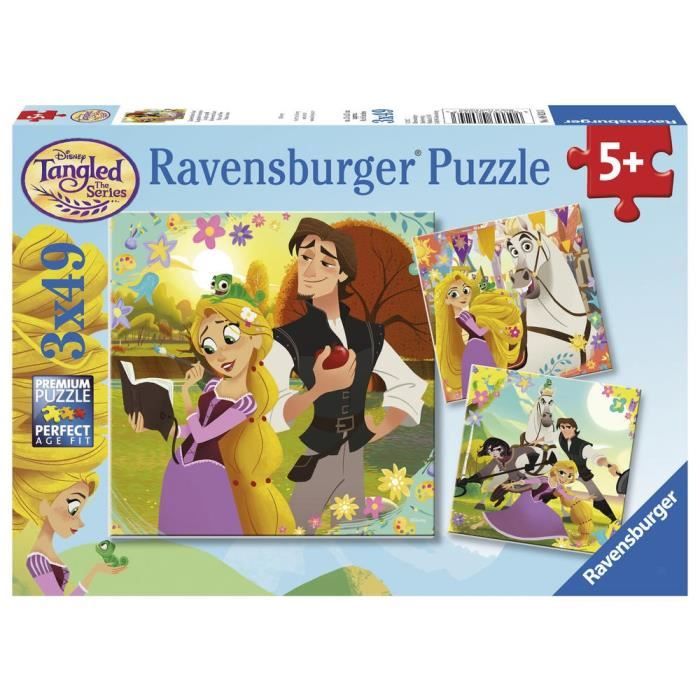 RAIPONCE Puzzle 3x49 pcs Grande Chevelure