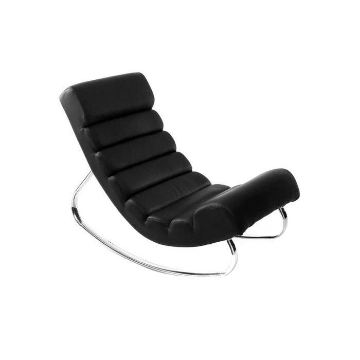 Miliboo - Fauteuil design noir rocking chair TA… - Achat ...
