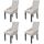 vidaXL Chaises pour salle à manger 4 pcs Polyester