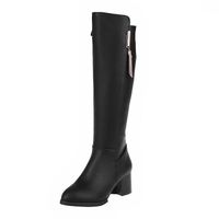 BOTTE Femme Bottes Solide Souple Longue Talons Hauts Nou BOTTE Femme Bottes Solide Souple Longue Talons Hauts Nou