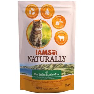 IAMS Naturally Croquette Agneau Nouvelle-Zélande & Riz - Toutes races - 700 g - Pour chat adulte