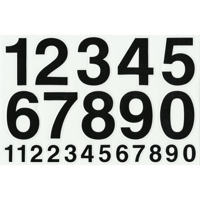 lettre et chiffre autocollant