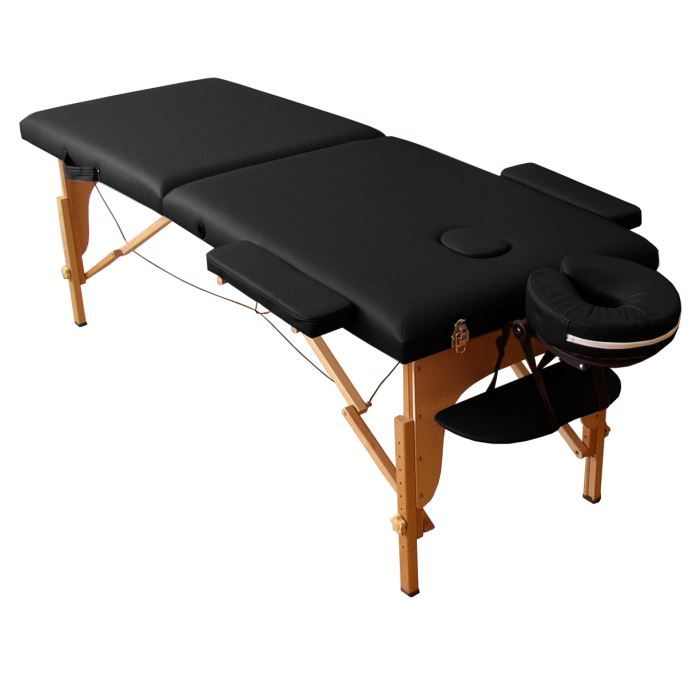 M4k Table De Massage Noire Pliante Portable Bois Achat Vente Table 