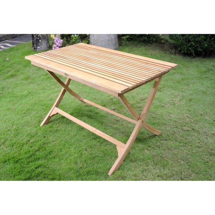 Table jardin teck pliante  Achat / Vente pas cher