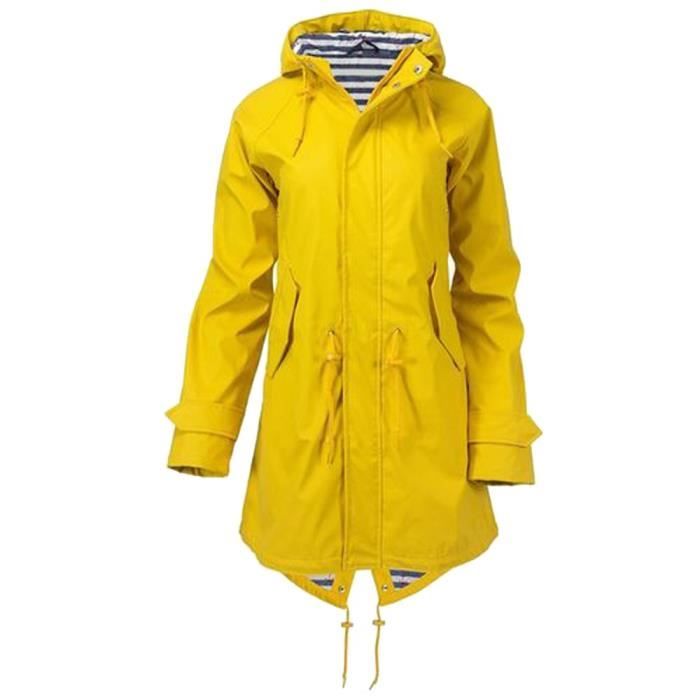 imperméable à extérieur à Veste femme capuche Pluie solide capuchon SXq7wwP