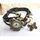 Montre noire en cuir retro vintage avec papillon