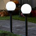 Arrière Solaire De Puissance Jardin 2pcs Ballon Lampe Led Chemin Cour Rond xBdtrCoQsh