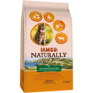 IAMS Naturally Croquette Agneau Nouvelle-Zélande & Riz - Toutes races - 2,7 kg - Pour chat adulte