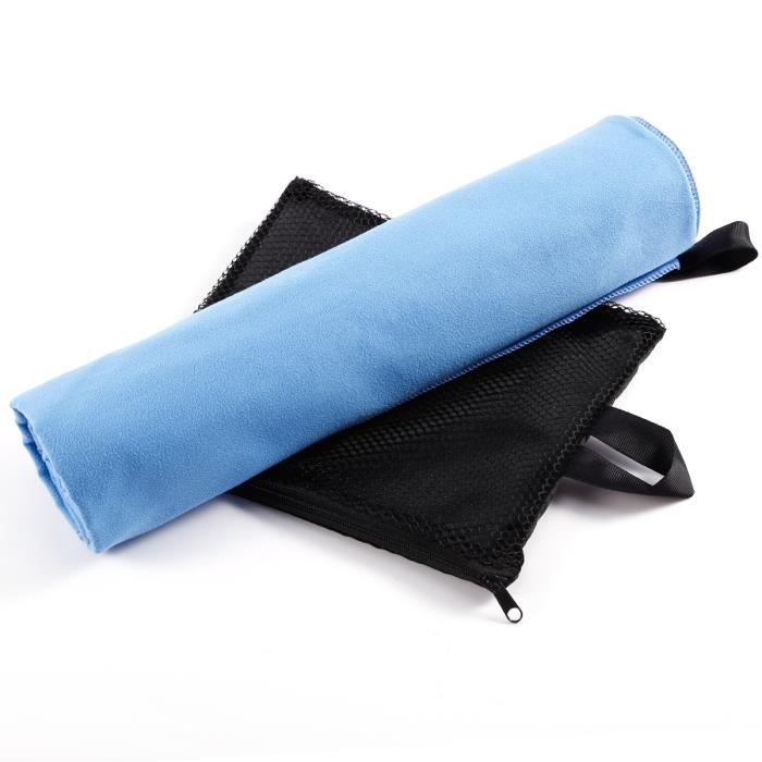 130x80cm Bleu Serviette microfibre absorbante Serviette sport plage ... 130x80cm Bleu Serviette microfibre absorbante Serviette sport plage ...