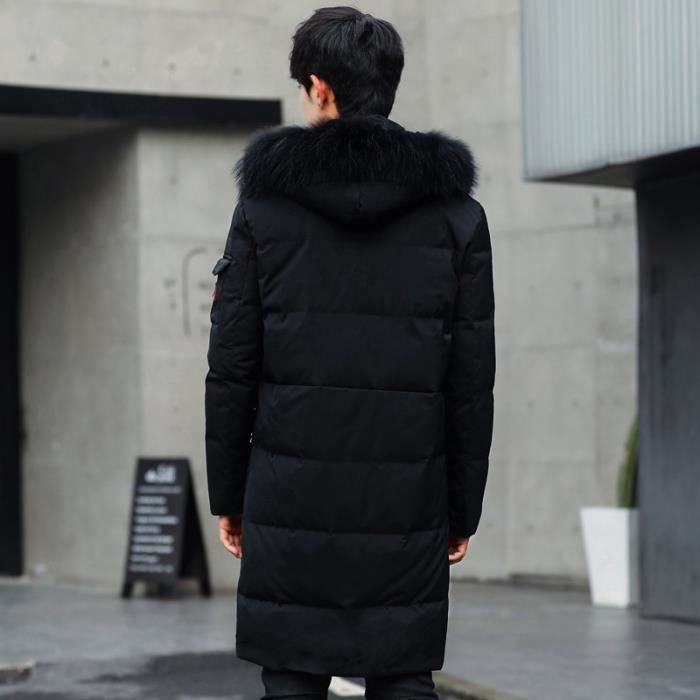 Svelte Mi Noir Masculin Bordure Fourrure longue En Verte Homme Doudoune Fausse Vêtement armée Encapuchonné gris 1q88gT