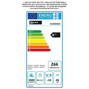  S513M60X3E - Lave vaisselle tout encastrable