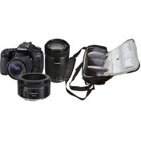 PACK APPAREIL RÉFLEX Canon EOS 80D 18-55 + 55-250 + 50 STM + sac photo PACK APPAREIL RÉFLEX Canon EOS 80D 18-55 + 55-250 + 50 STM + sac photo