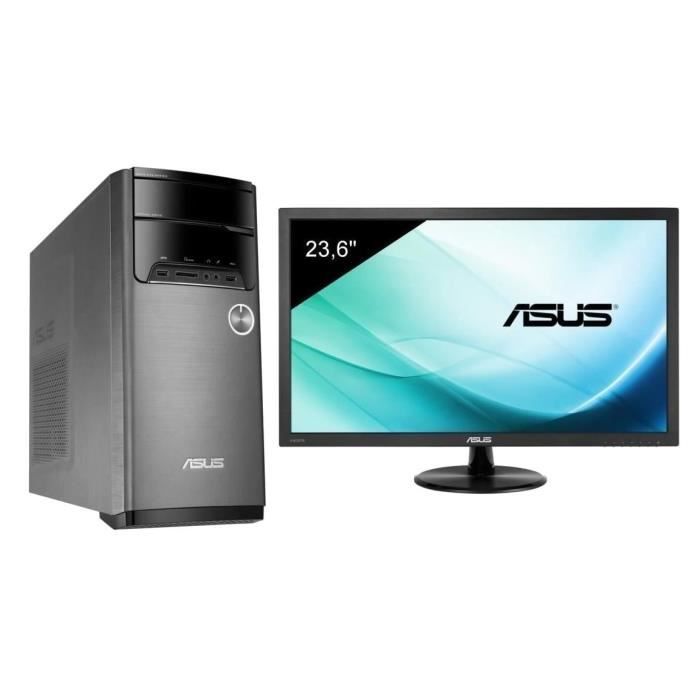ASUS M32CD-K-FR010D - i5-7400 - 8Go - 128Go + 1To - GTX1050 - Endless + Ecran VP247HA - 24\