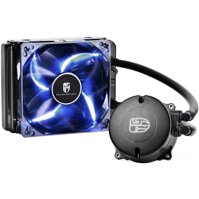 DEEPCOOL Kit de refroidissement pour processeur Maelstrom 120T - Kit Watercooling AIO 120mm - 1x120mm - Led bleu - 757g - Noir