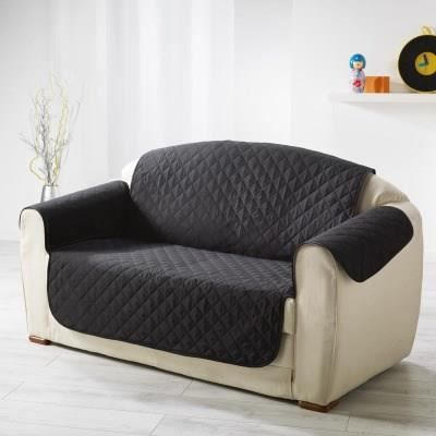 DOUCEUR d'INTERIEUR Protège canapé matelassé Club 279x179 cm noir
