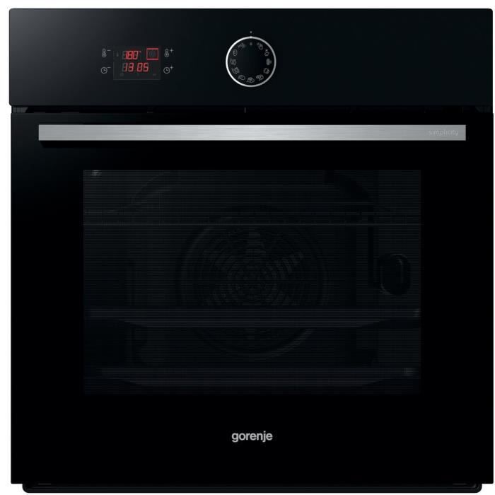 GORENJE BO75SY2B - Four électrique encastrable multifonction - Chaleur tournante - 65 L - Hydrolyse - A - Noir graphite