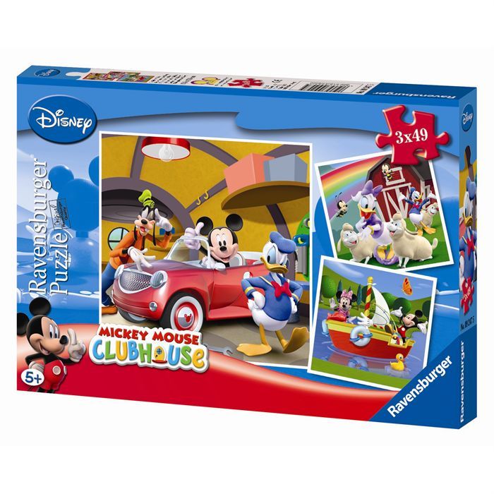 MICKEY MOUSE Puzzle Mickey 3x49 pcs - Disney