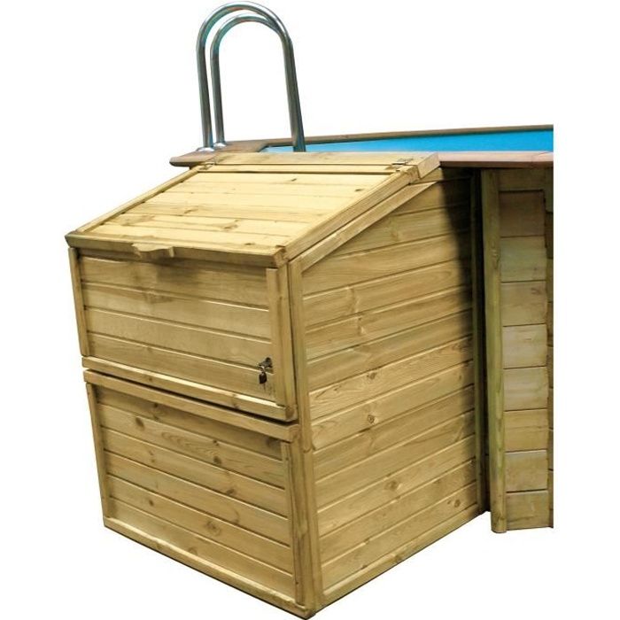 SUNBAY Coffre de filtration en bois pin sylvestre - Pour piscine H 1,19 m