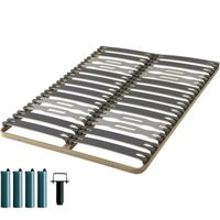 CADRE A LATTES Sommier + jeu de pieds 140x190 Zeta 2x13 lattes CADRE A LATTES Sommier + jeu de pieds 140x190 Zeta 2x13 lattes